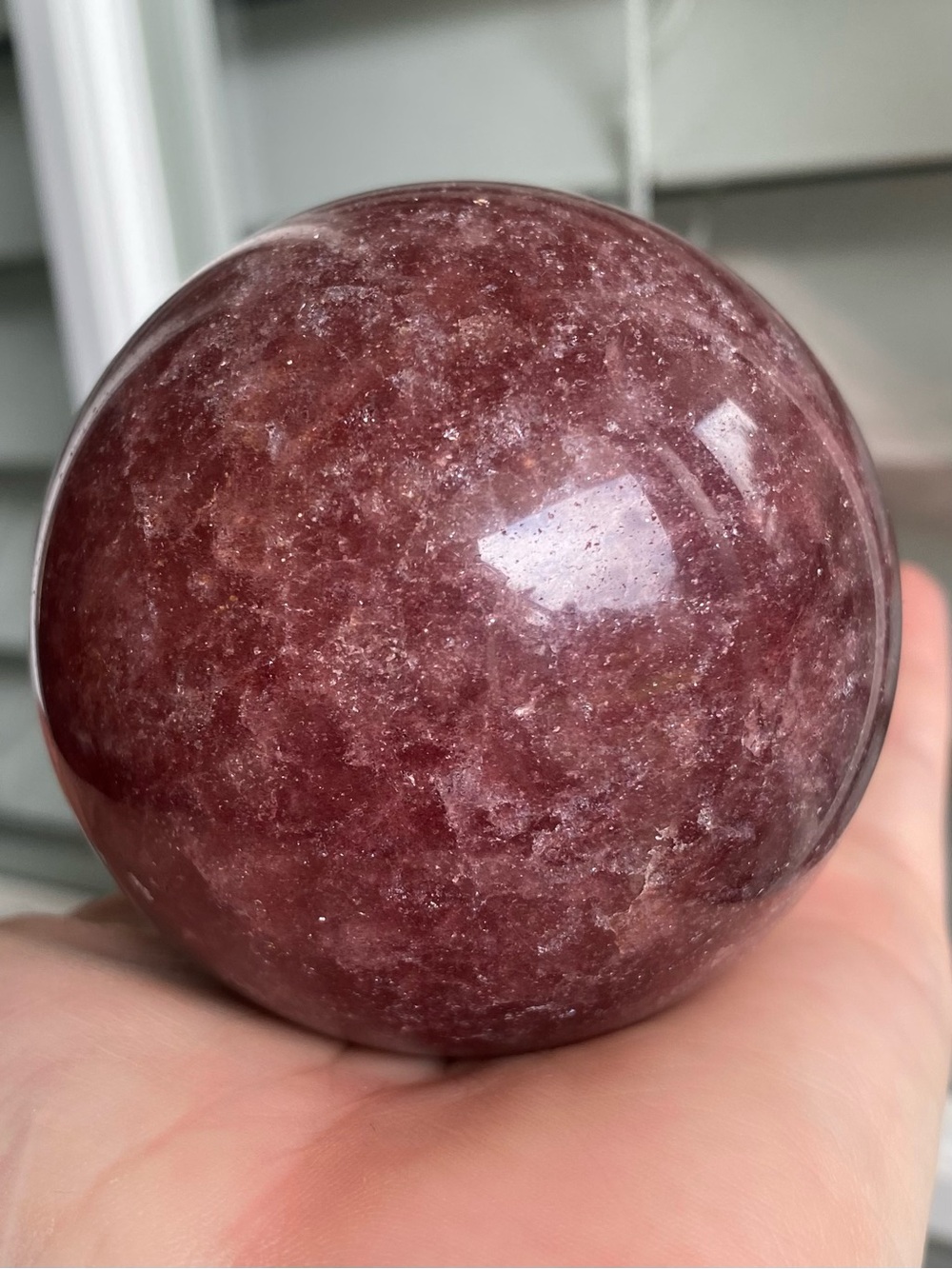 🍓🌈 STRAWBERRY QUARTZ SPHERES — WITH TINY RAINBOWS! 🌈🍓